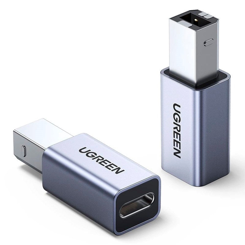 Ugreen US382 Skrivarkabel USB-C till USB-B Adapter - Grå