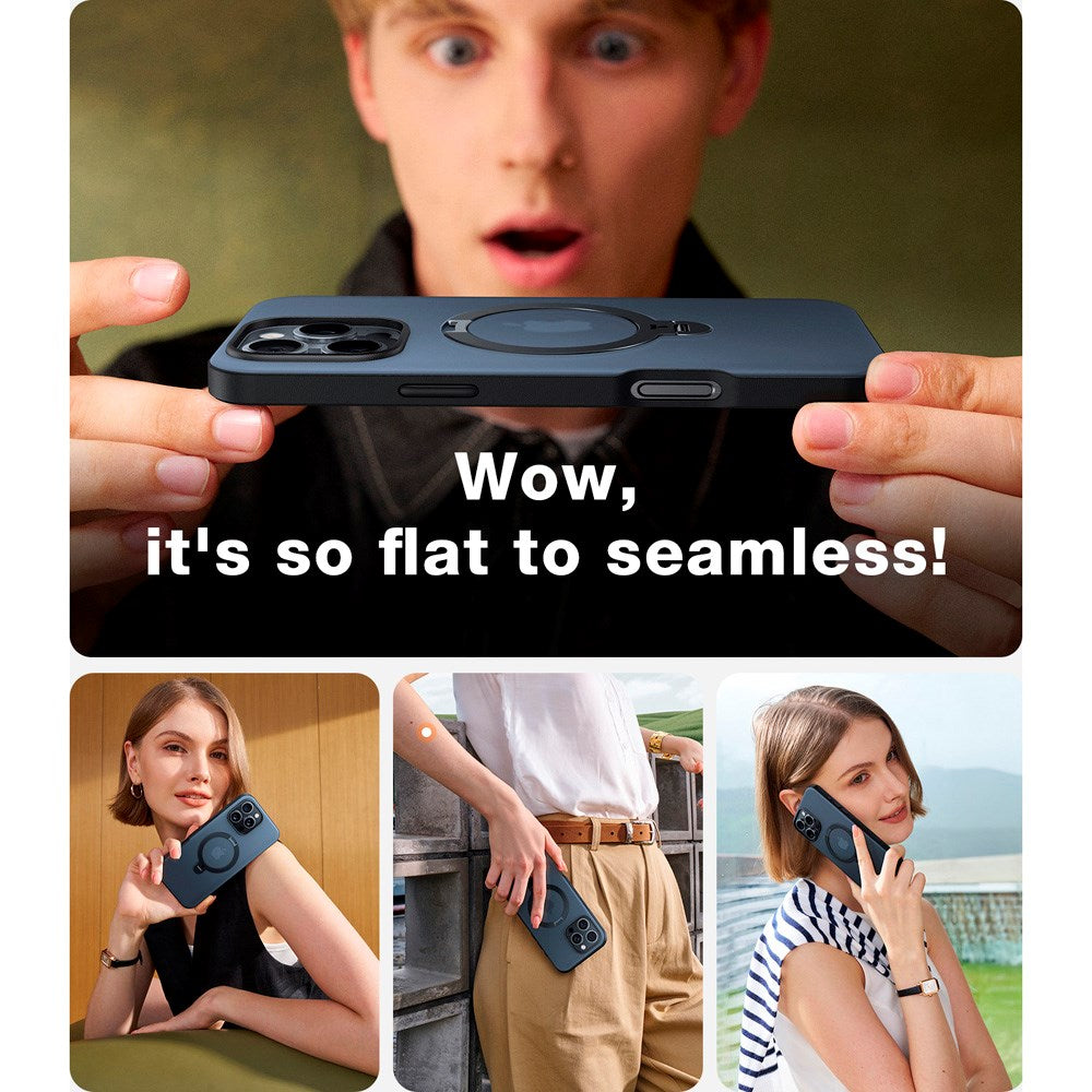 TORRAS iPhone 16 Pro Max Flexibelt Plast Skal m. Ställfunktion - MagSafe Kompatibel - Svart