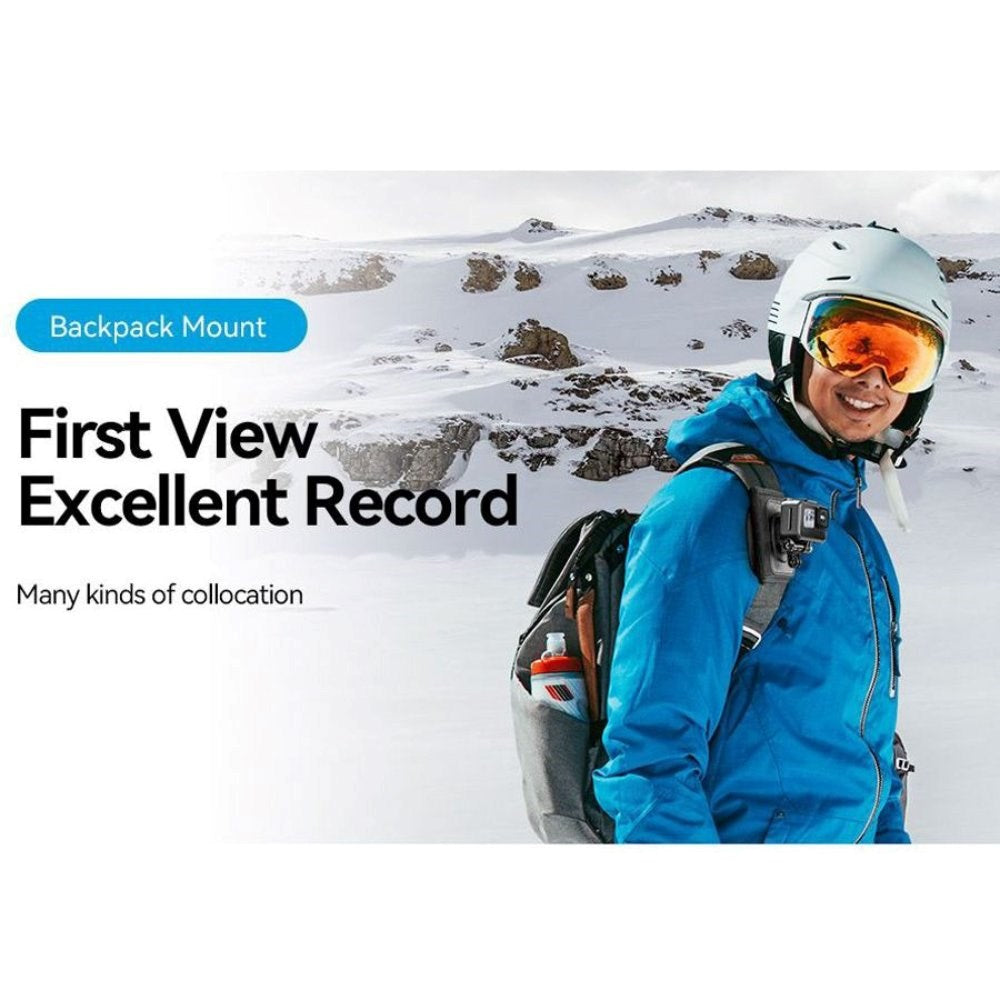 TELESIN Ryggsäcksfäste för Actionkamera - Svart