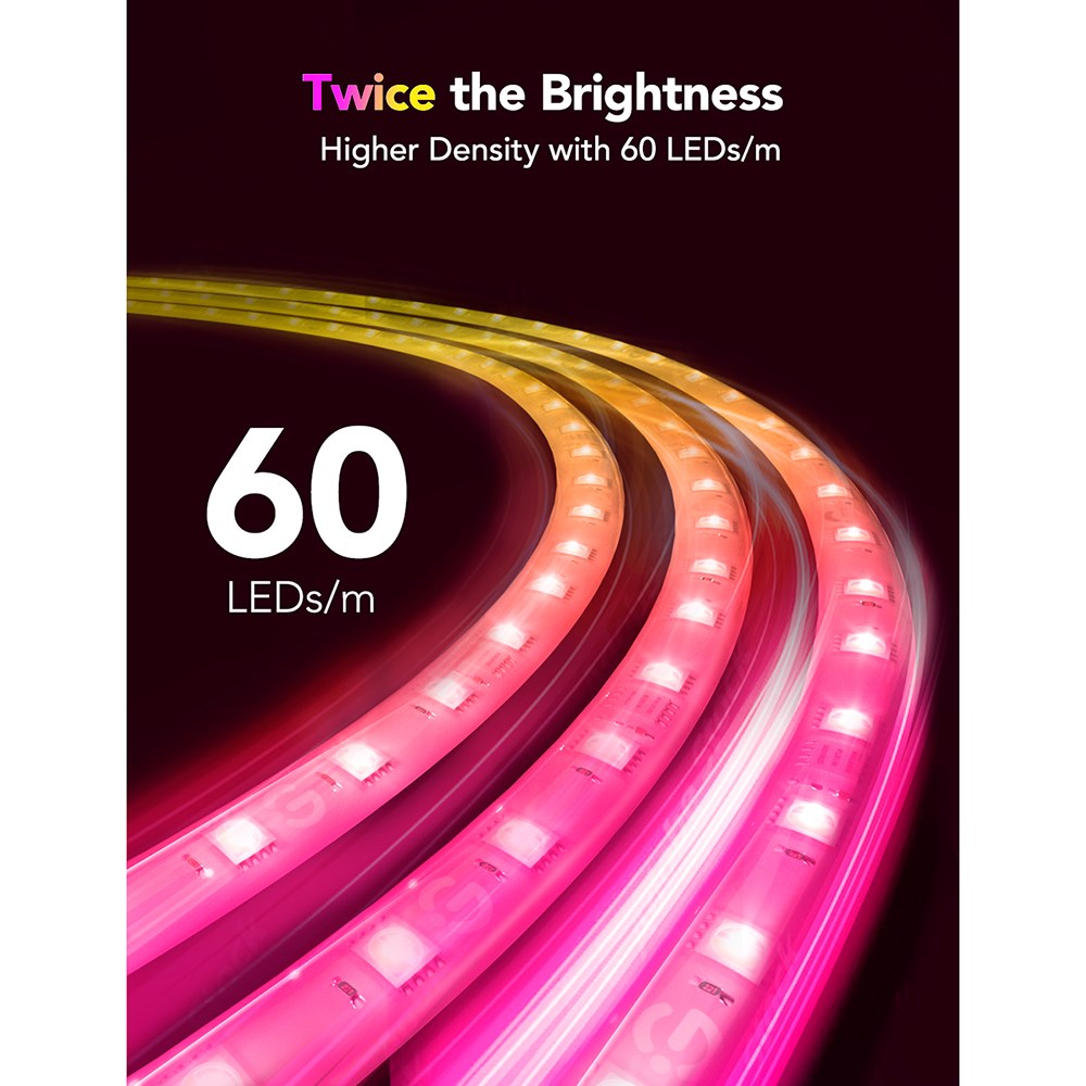 Govee LED RGBICW Strip Lights - 1m Extension - Vit