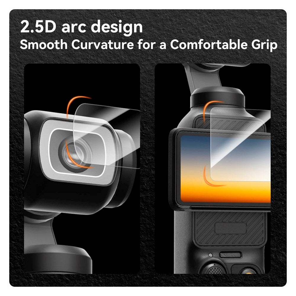 TELESIN Härdat Skyddsglas för DJI Osmo Pocket 3 - 2 st - Genomskinlig