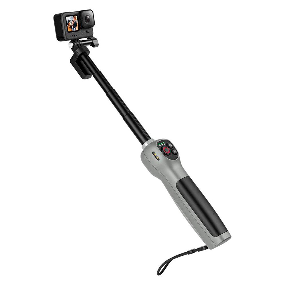 TELESIN Undervattens Selfie Stick m. Inbyggd Fjärrkontroll för GoPro Hero 8 / 9 / 10 / 11 / 12 / 13 - Grå / Svart