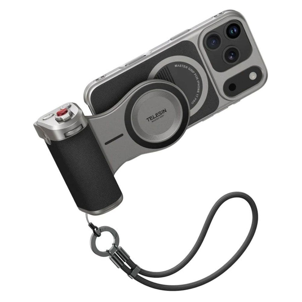 TELESIN Master Grip Hållare för iPhone 17 Pro - Grå / Svart