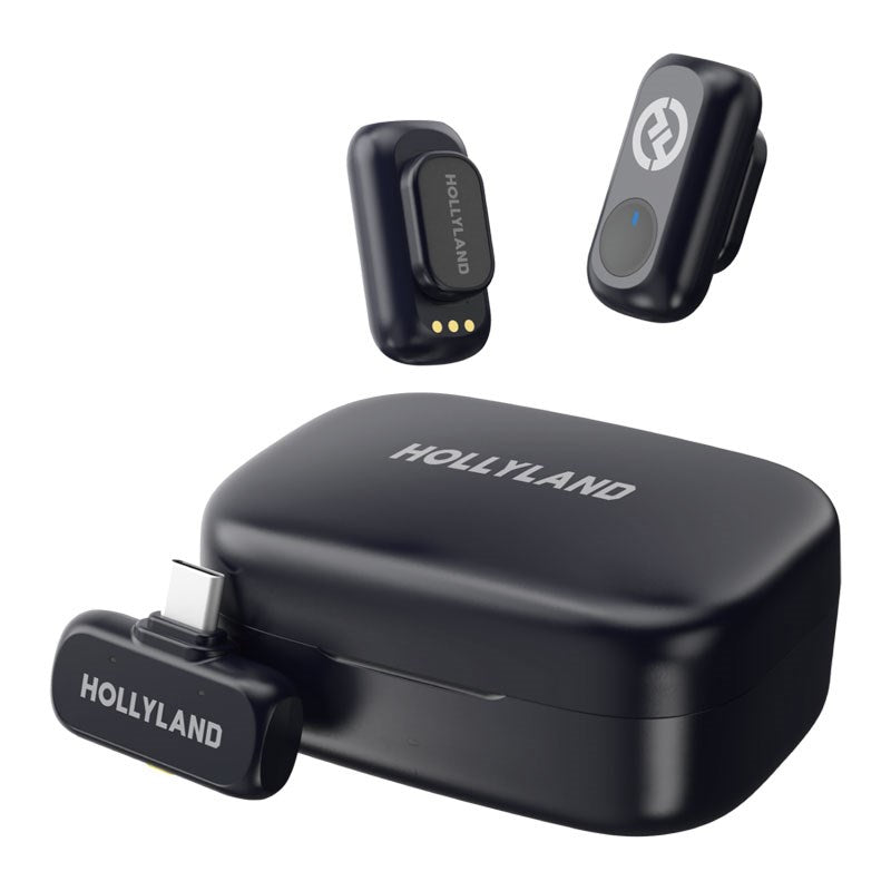 Hollyland LARK A1 Trådlös Mikrofon Duo med 1 x USB-C RX - Svart