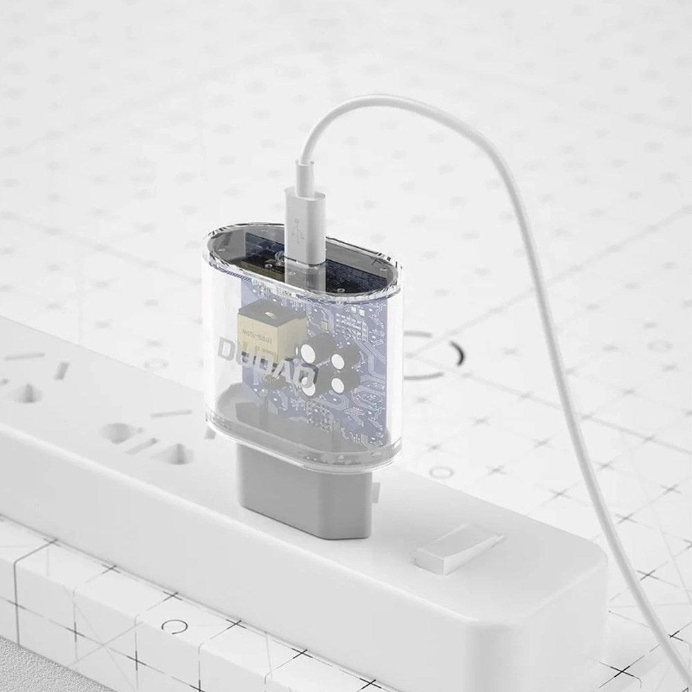 Dudao 20W PD Väggladdare USB-C inkl. Kabel - Vit