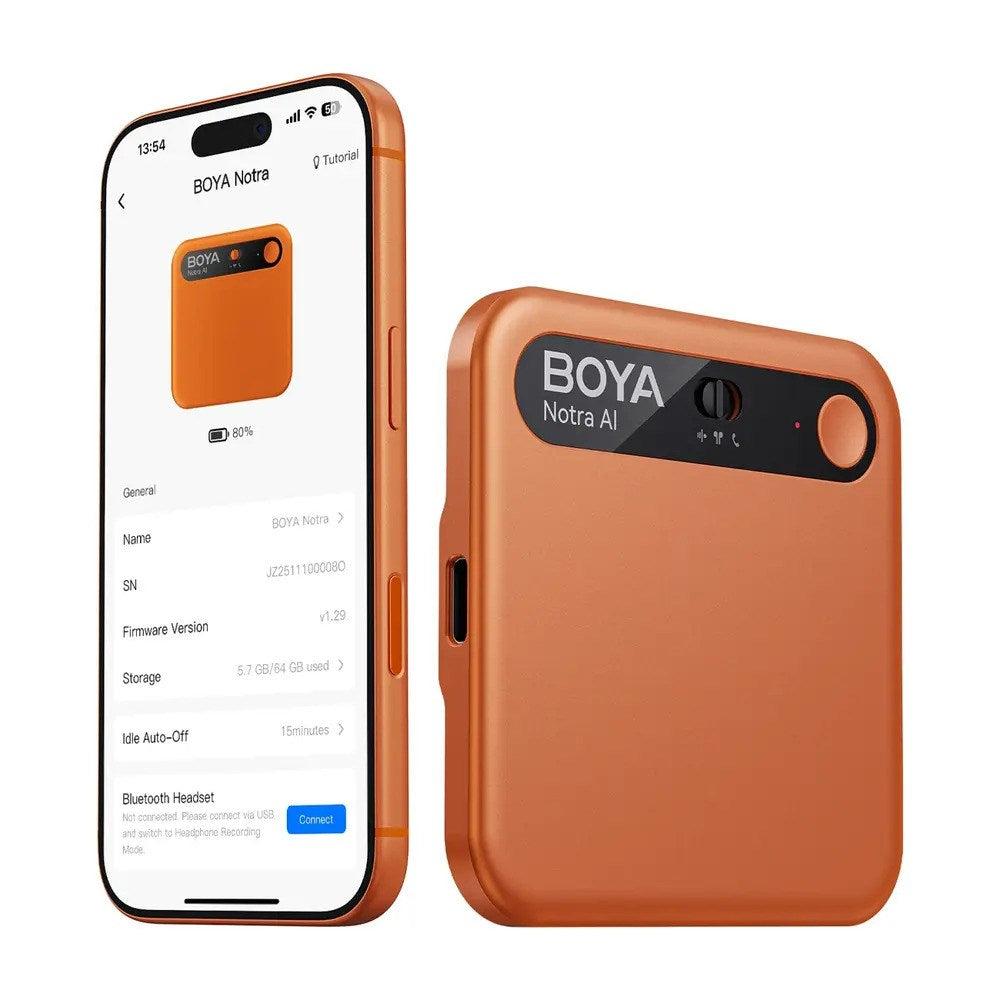 BOYA Notra Röstinspelare m. AI - Orange