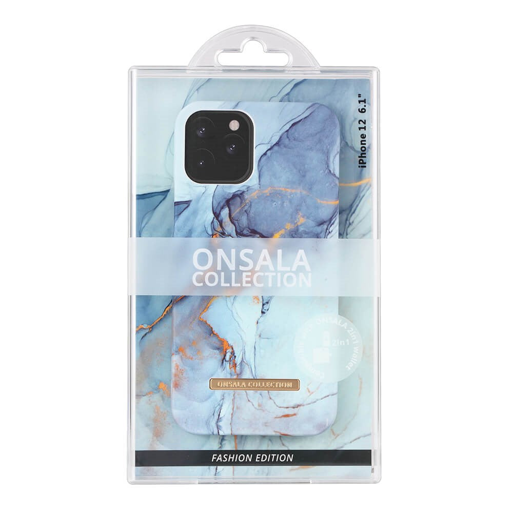 iPhone 12 / 12 Pro Onsala Collection Skal med Magnet - Soft Gredelin Marble