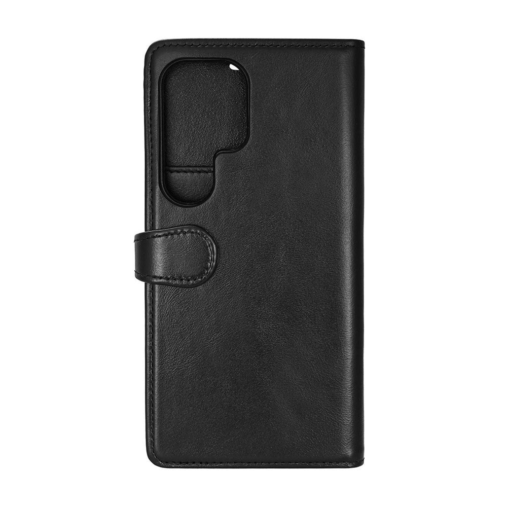 Samsung Galaxy S26 Ultra Buffalo 2-i-1 Äkta Läder Fodral - MagSafe Kompatibel - Svart