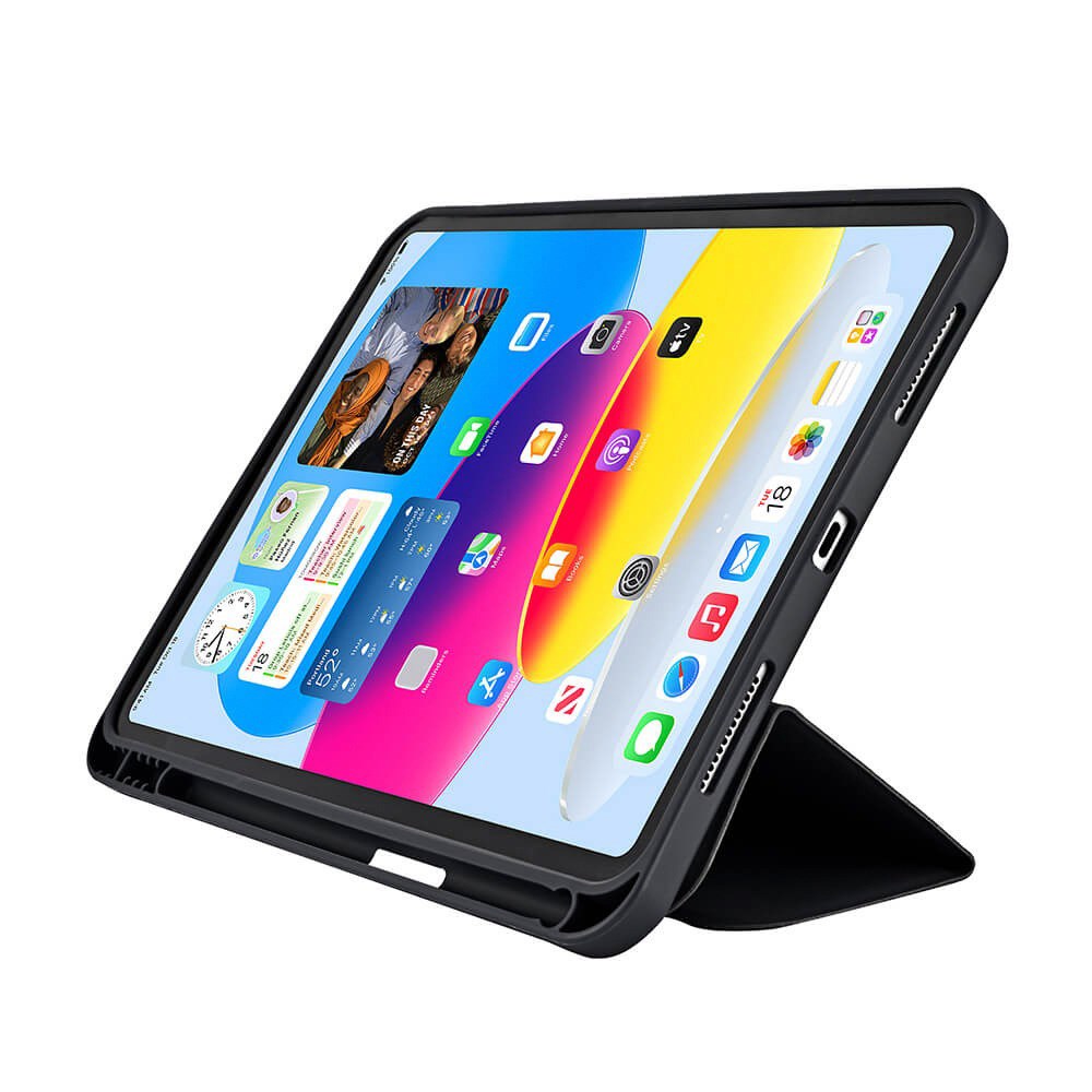 iPad 11" (2025) / iPad 10.9" (2024/2022) GEAR Pencilpocket Läder Fodral - Svart