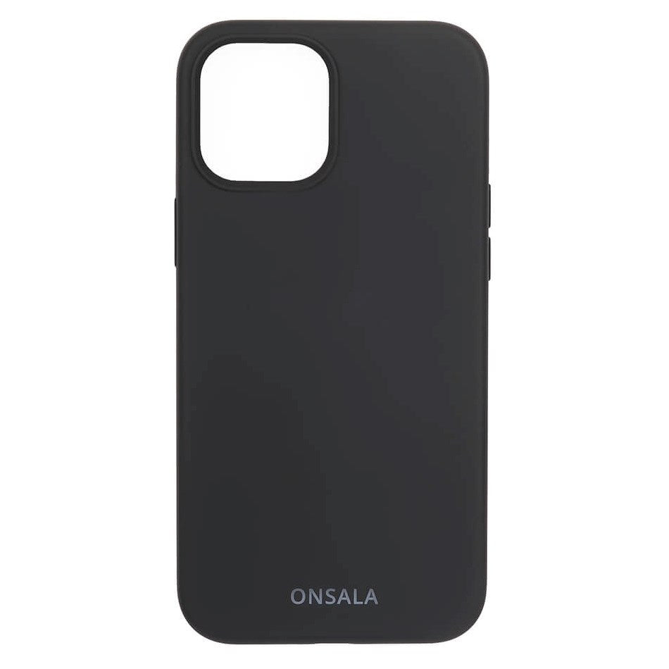 iPhone 12 / 12 Pro Onsala Collection Skal Liquid Silikon - Black