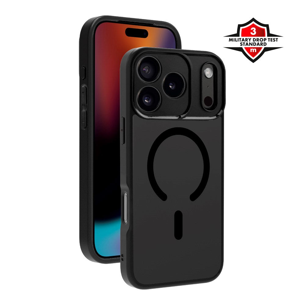 X2O iPhone 17 Pro Max Mag Frosted Skal - MagSafe Kompatibel - Matt Svart