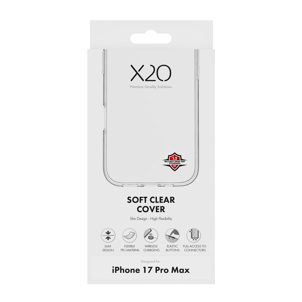 X2O iPhone 17 Pro Max Super Slim Skal - Genomskinligt