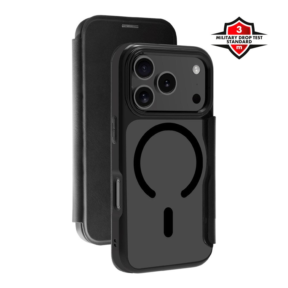 X2O iPhone 17 Pro Mag Wallet Fodral med Korthållare - Svart
