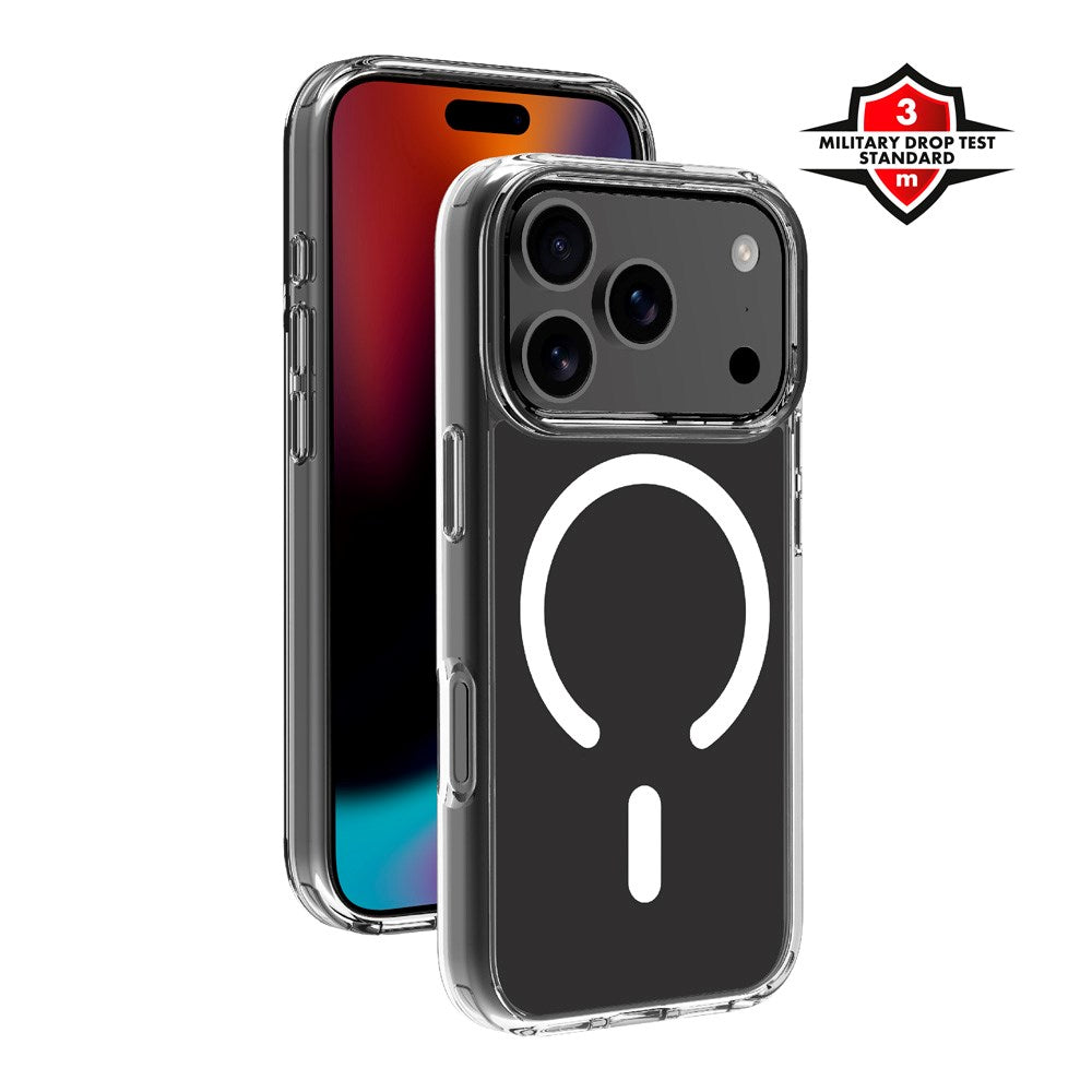 X2O iPhone 17 Pro Mag Clear Skal - MagSafe Kompatibel - Genomskinlig