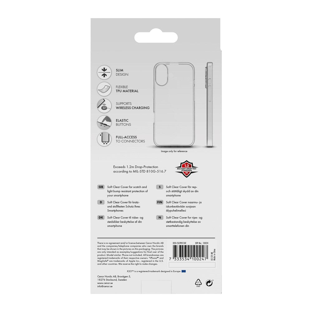 X2O iPhone Air Super Slim Skal - Genomskinligt