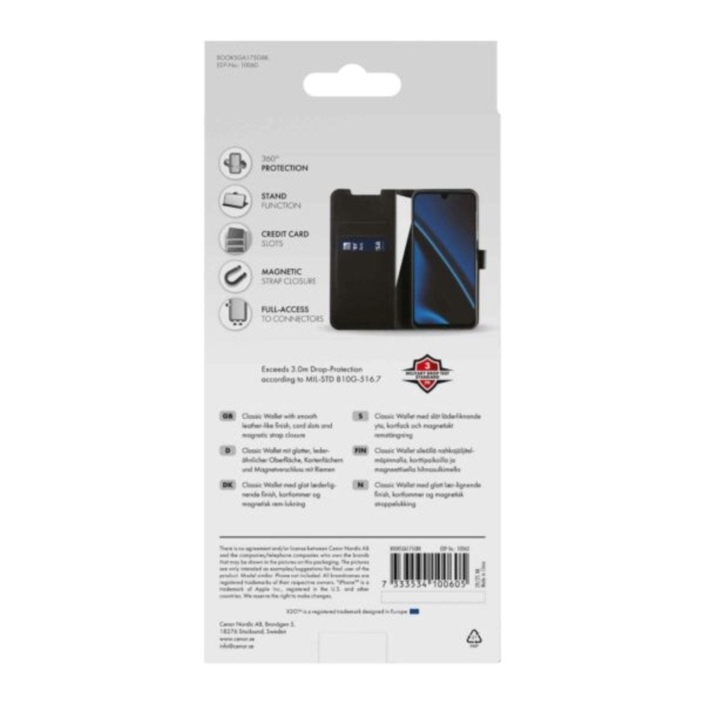 Samsung Galaxy A17 (5G) X2O Classic Wallet Fodral - Svart