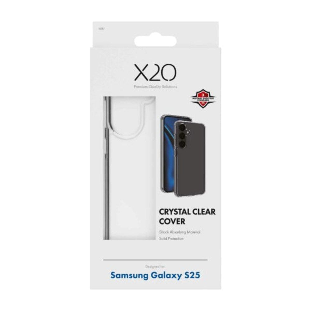 Samsung Galaxy S25 X2O Crystal Clear Hybrid Skal - Genomskinlig