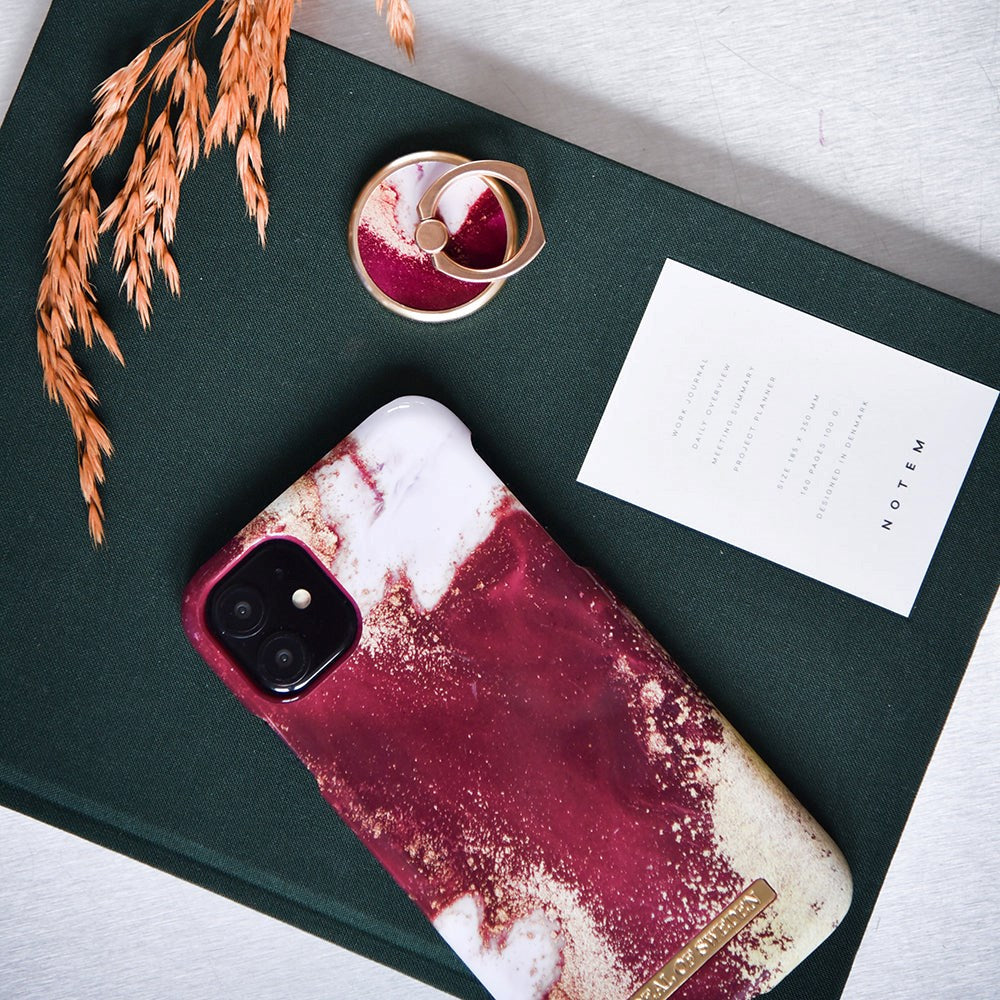 iDeal of Sweden iPhone 11 Pro Fashion Skal - Burgundy Marble