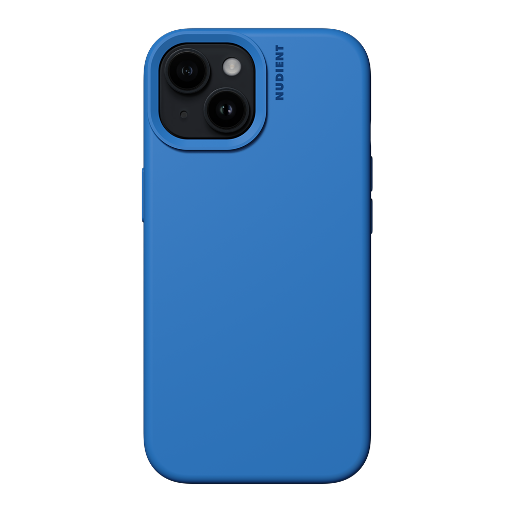Nudient iPhone 15 Base Silikon Skal - Vibrant Blue