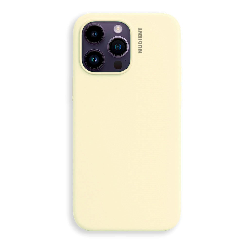 Nudient iPhone 14 Pro Base Silikon Skal - Pale Yellow