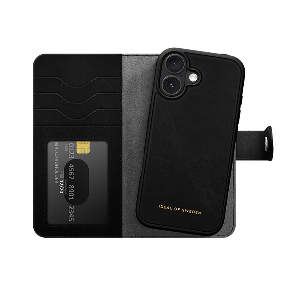 iPhone 16 Plus iDeal Of Sweden Magnet Wallet+ Plånboksfodral - Black