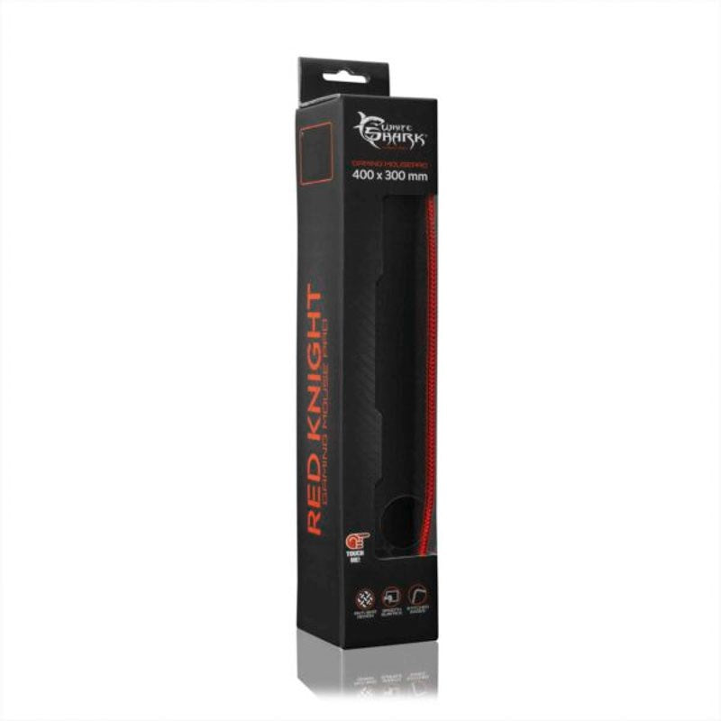 White Shark RED KNIGHT Gaming Musmatta - 400 x 300 mm - Svart / Röd