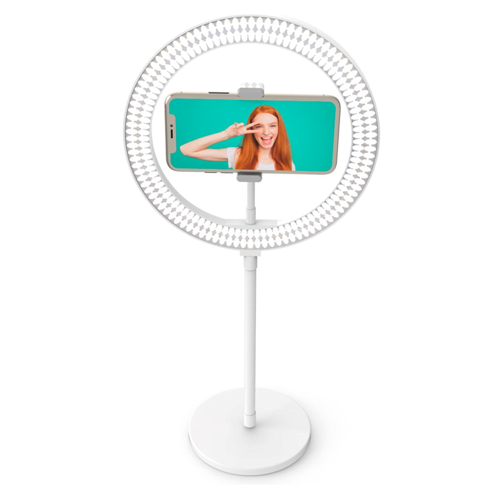 Digipower My Story 10" Ring Light med Fjärrkontroll & Mobilhållare - Vit