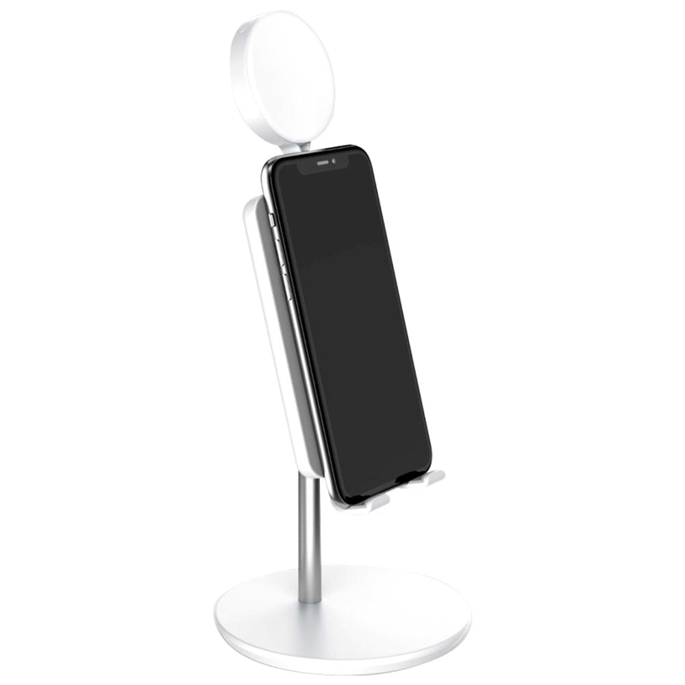 Digipower Shine 3" Ring Light Stand för Smartphone - Vit