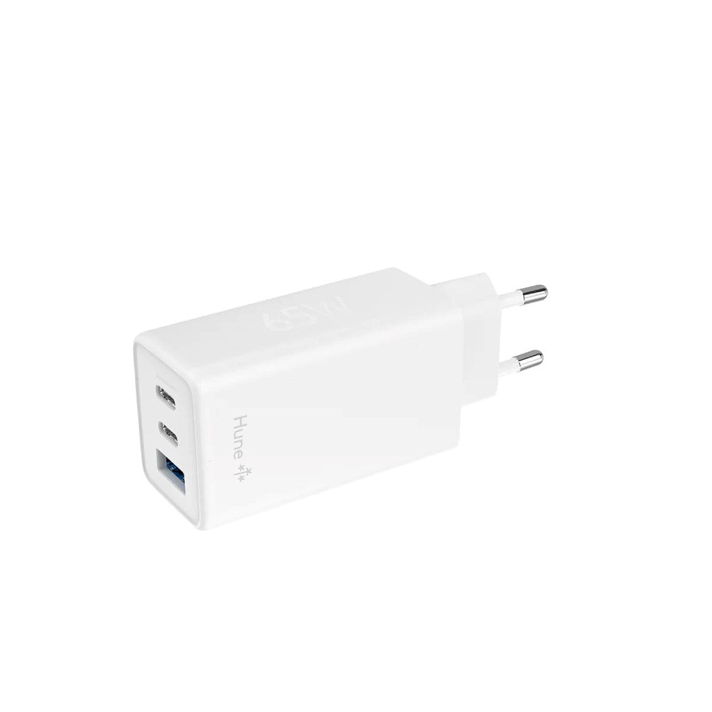 Hune Huron 65W Väggladdare med 2 x USB-C 1 x USB-A - Vit