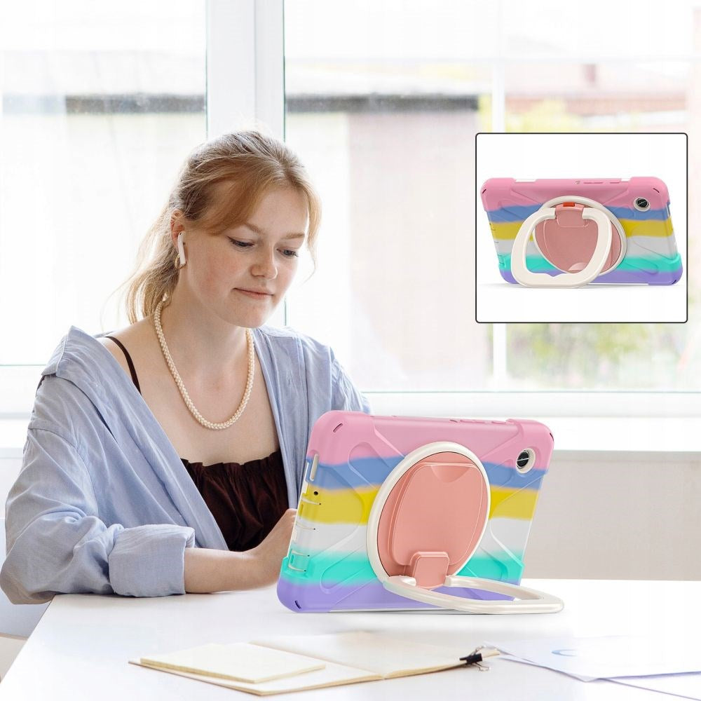 Samsung Galaxy Tab A9+ (Plus) Tech-Protect X-Armor Skal med Stativfunktion + Skärmskydd - Flerfärgad / Transparent