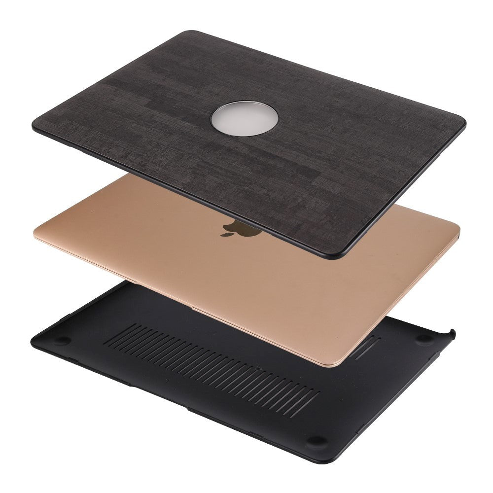 MacBook Air 11" Fashion Cover Slim Style Skal Imitationsläder - Gråsvart