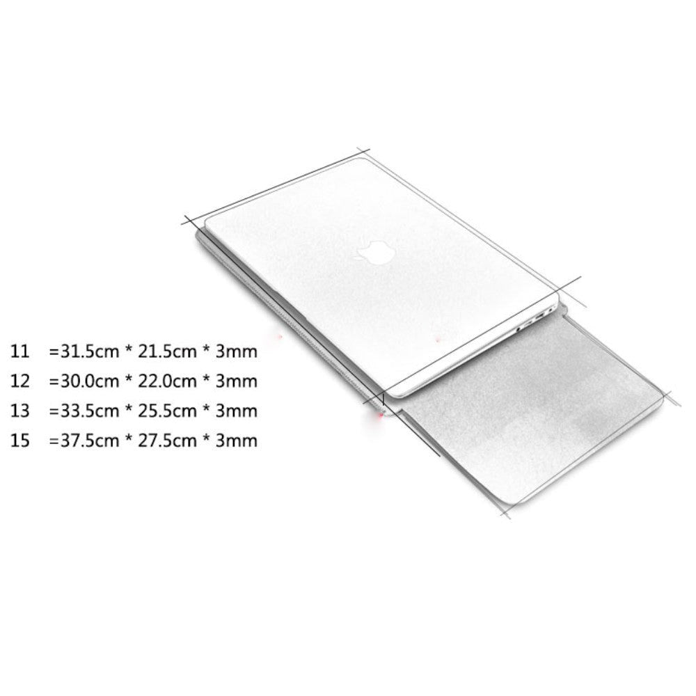 SOYAN MacBook / Laptop 12" (30cm x 22cm x 3mm) Sleeve med Musmatta - Rose Gold