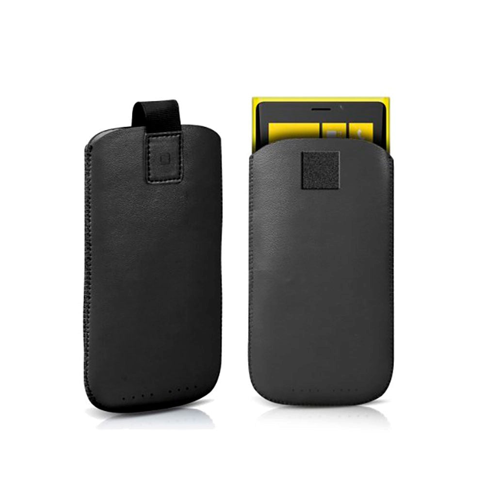 Universal Läderfodral SBS - (Max. Mobil: 116 x 59 mm) - Svart