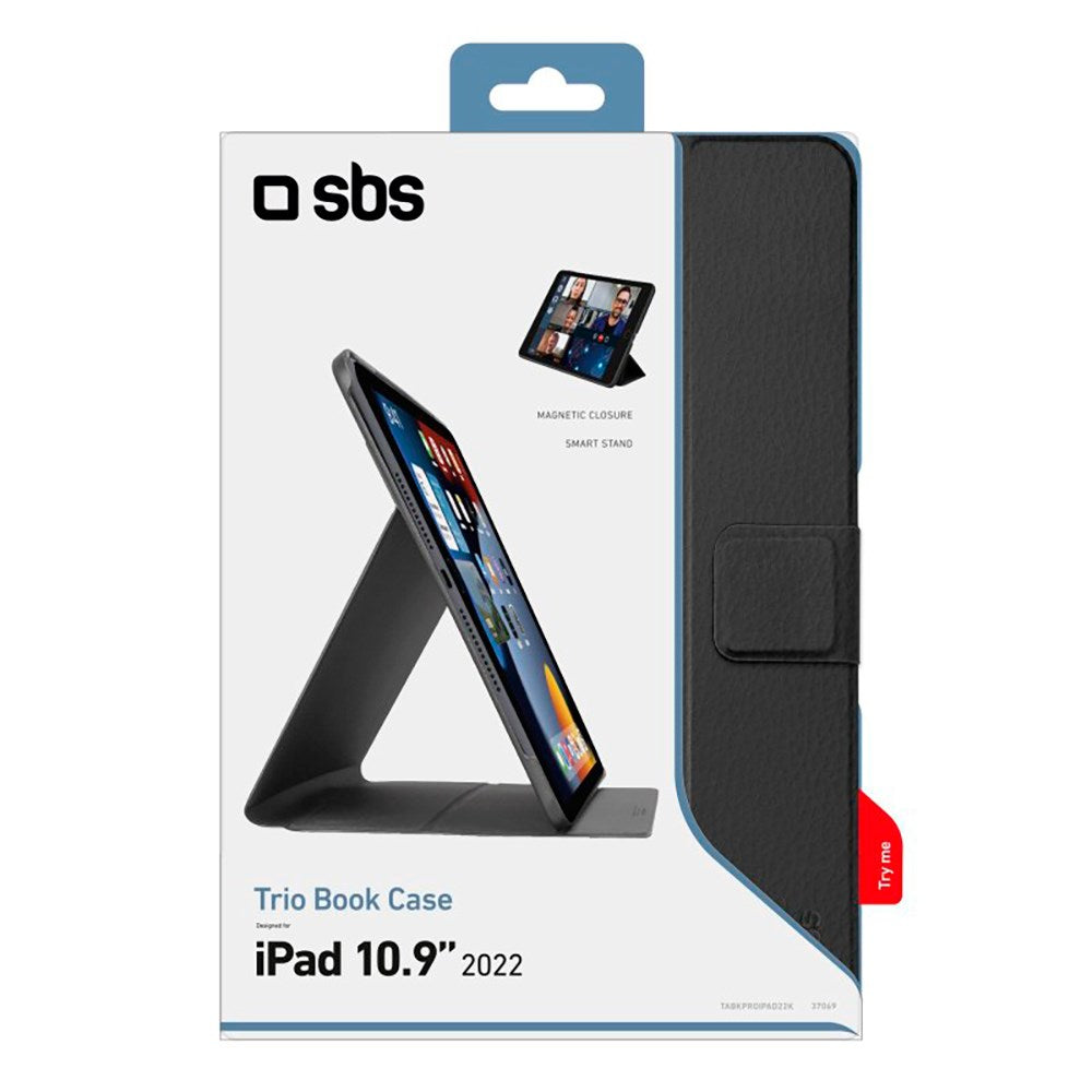 SBS iPad 11" (2025) / iPad 10.9" (2024/2022) Book Pro Case - Svart