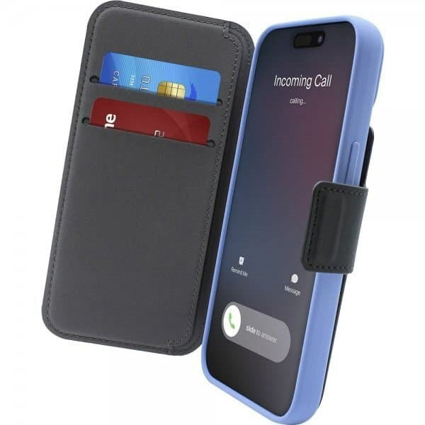 iPhone 15 Plus / 14 Plus / 12 Pro Max Puro Folio Plånboksfodral - MagSafe Kompatibel - Svart