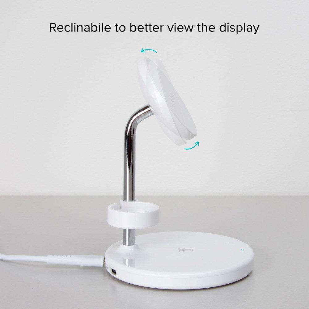 SBS 3-i-1 Magnetisk Trådlös Laddare - MagSafe Kompatibel - Vit