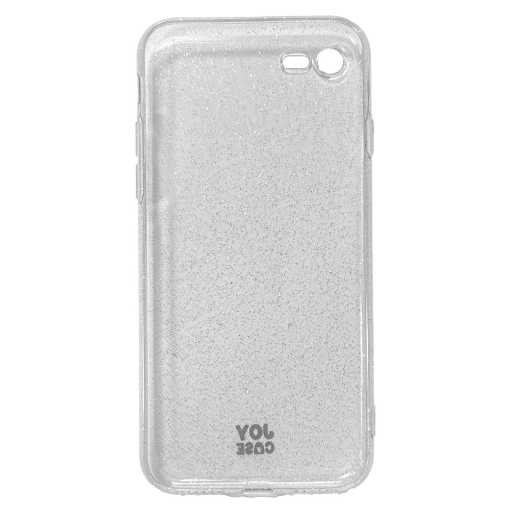 iPhone SE (2022 / 2020) / 8 / 7 Joy Case Hybrid Glitter Skal - Genomskinligt / Silver