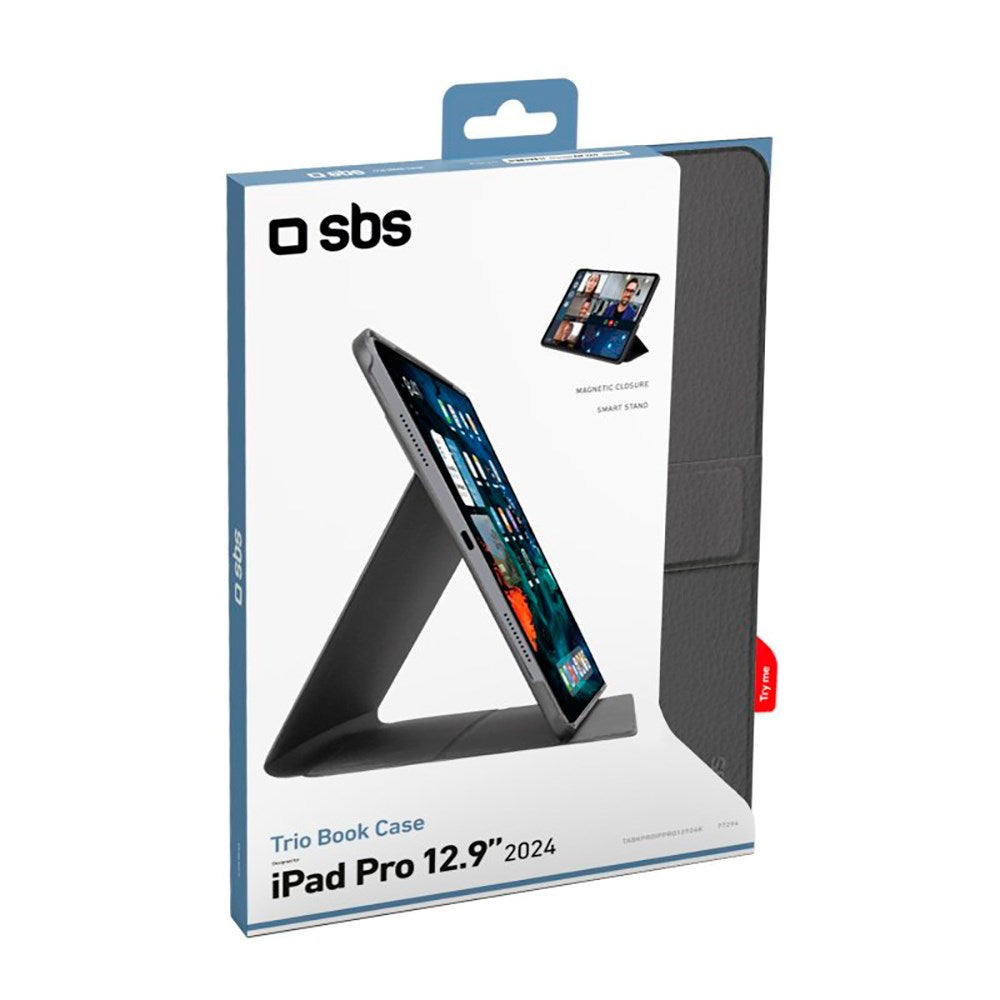 SBS iPad Pro 13" (2025 / 2024) Book Pro Case - Svart