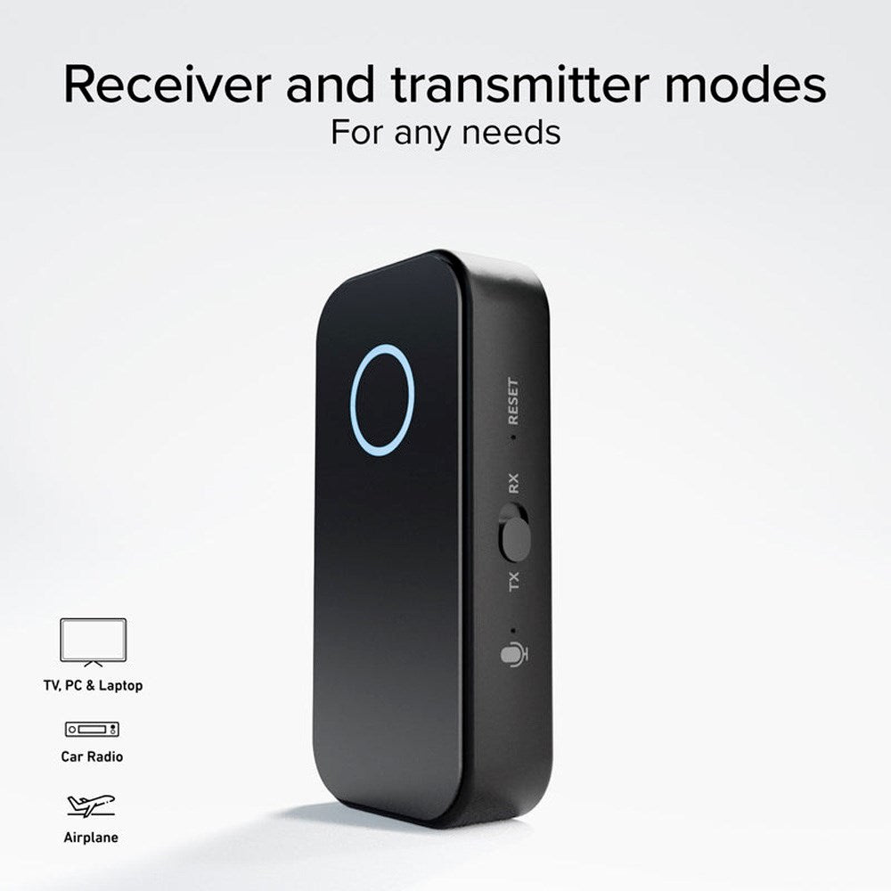 Jaz 2-i-1 RX / TX Trådlös Ljudadapter m. Jackkontakt - Svart