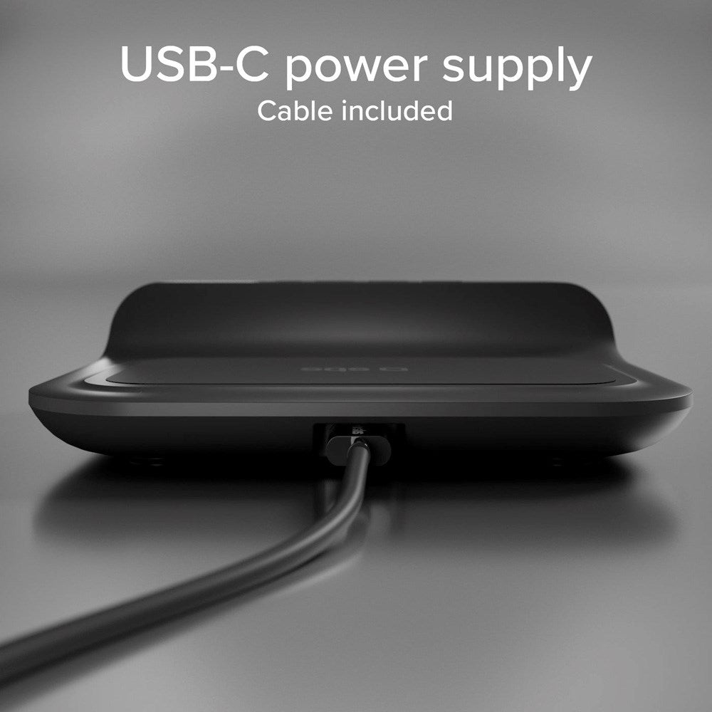 SBS 15W 2-i-1 Trådlös Laddare m. Väckarklocka - Svart