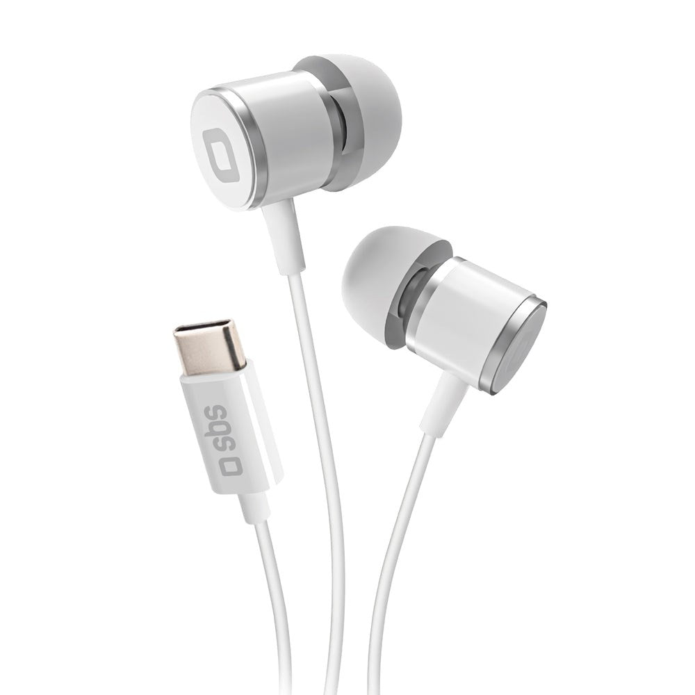 SBS Studio Mix 100 Hörlurar In-Ear m. USB-C & Mikrofon - Vit