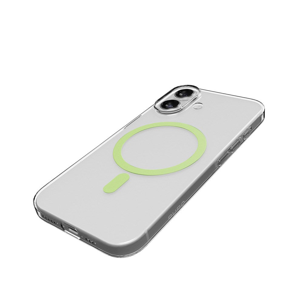 iPhone 17 PURO LITE MAG Hybrid Skal - MagSafe Kompatibel - Genomskinlig / Grön