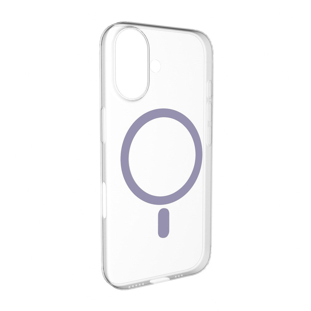 iPhone 17 PURO LITE MAG Hybrid Skal - MagSafe Kompatibel - Genomskinlig / Lila