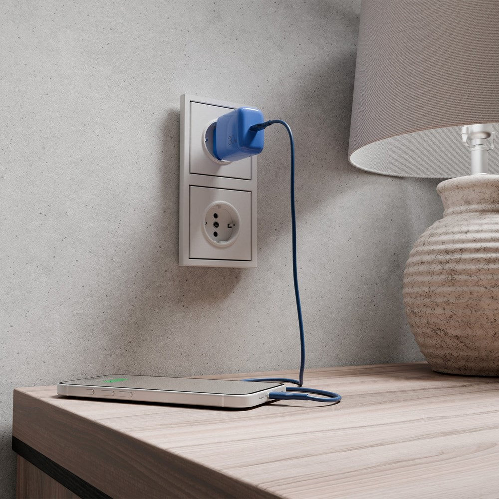Puro ICON USB-C till USB-C-Kabel med 25W - 1,5m - Blå