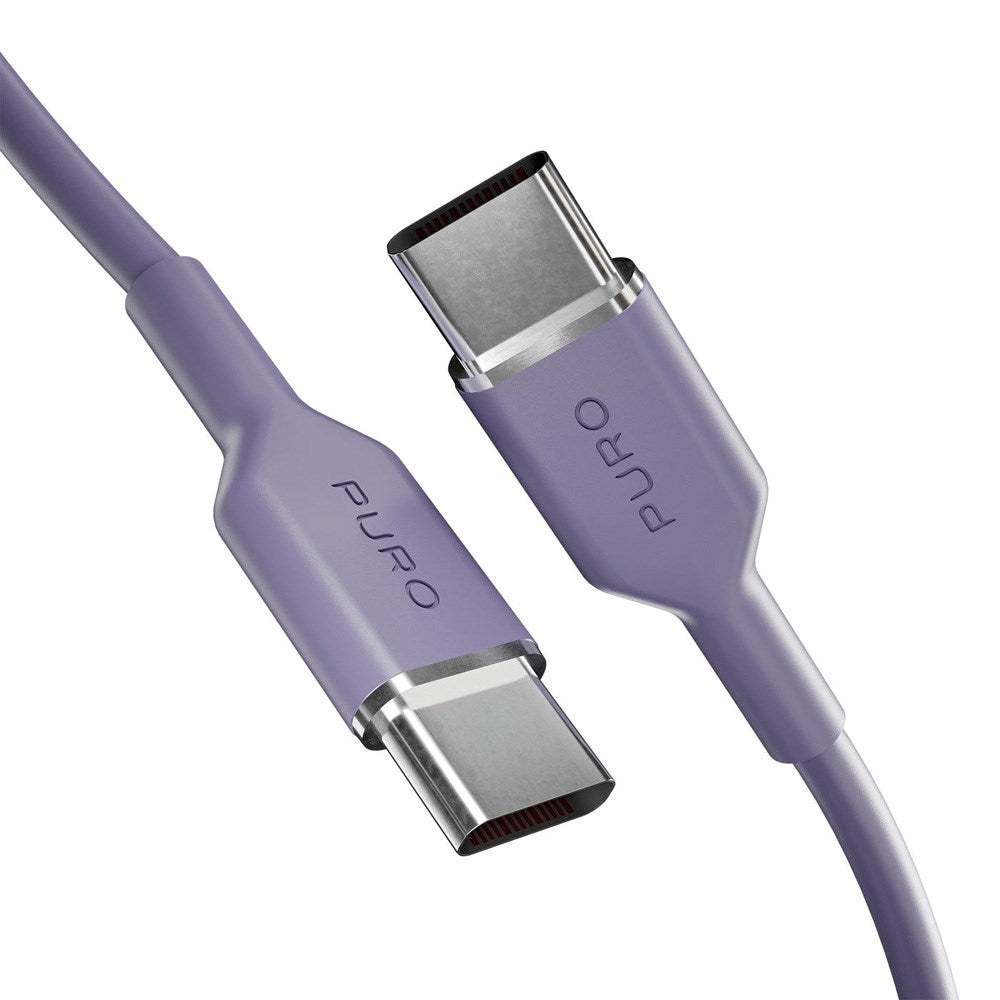 Puro ICON USB-C till USB-C-Kabel med 25W - 1,5m - Lila