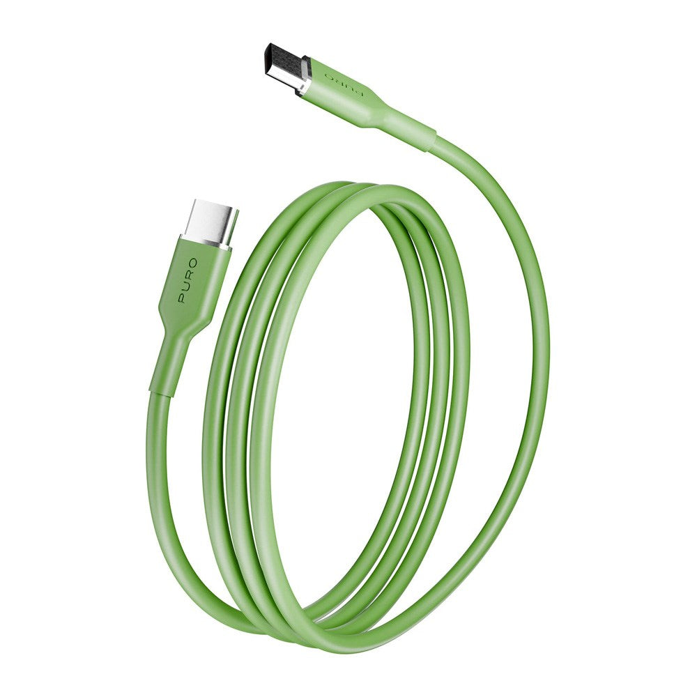 Puro ICON USB-C till USB-C-Kabel med 25W - 1,5m - Grön