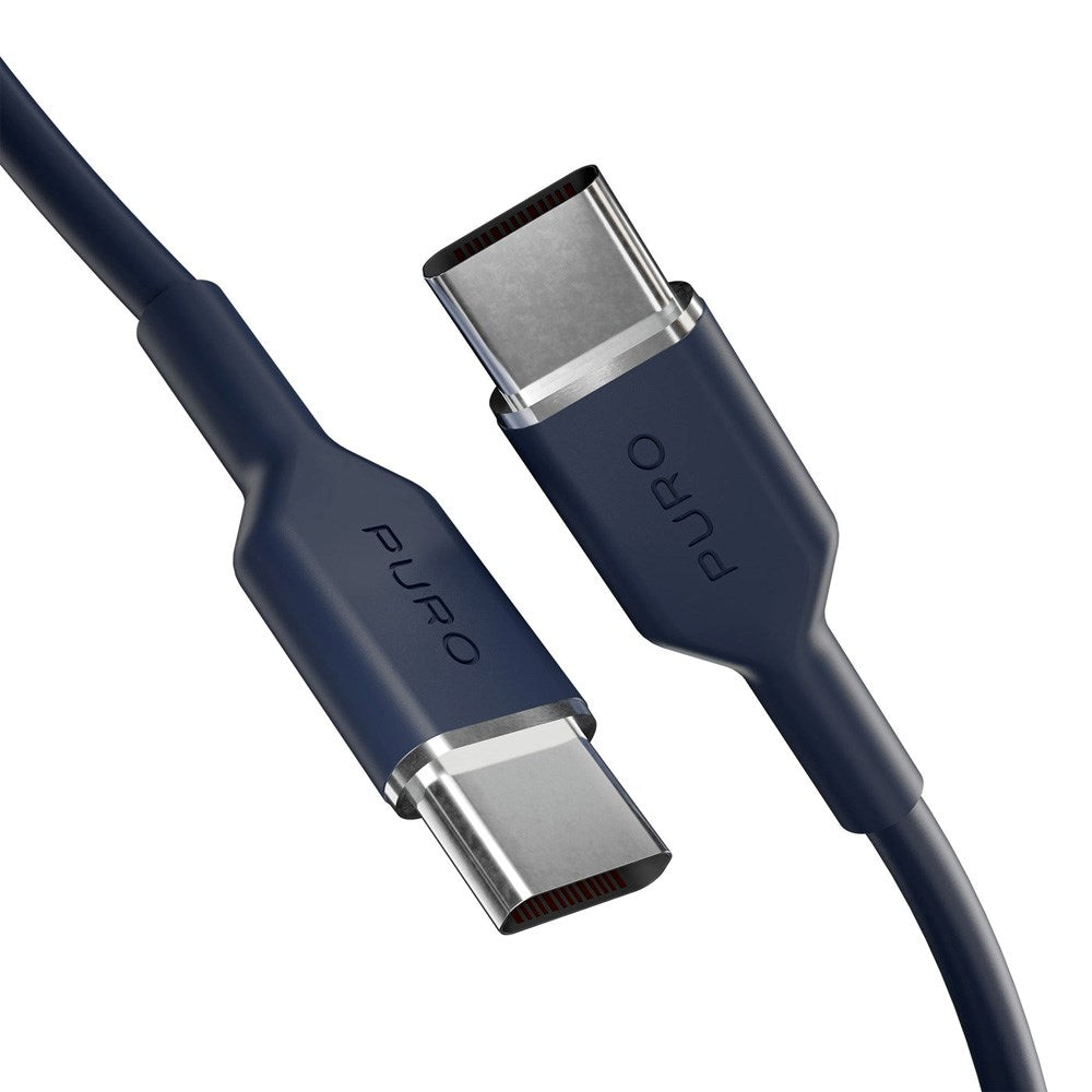 Puro ICON USB-C till USB-C-Kabel med 25W - 1,5m - Mörkblå