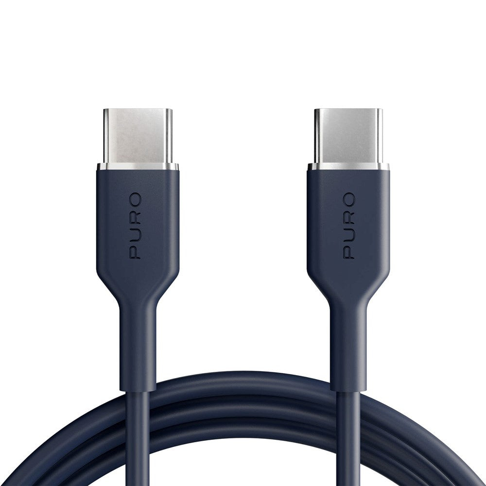Puro ICON USB-C till USB-C-Kabel med 25W - 1,5m - Mörkblå