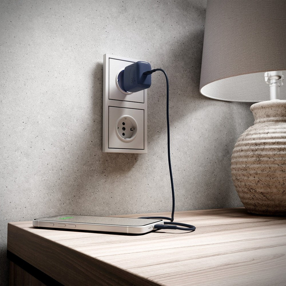 Puro ICON USB-C till USB-C-Kabel med 25W - 1,5m - Mörkblå