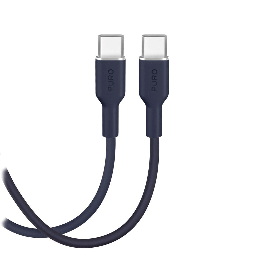 Puro ICON USB-C till USB-C-Kabel med 25W - 1,5m - Mörkblå